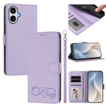 Custodia per telefono in ecopelle con chiusura magnetica e cinturino da polso, con motivo a cuoricini felici., For Galaxy A27 5G, For Galaxy A25e / A25 5G JP
