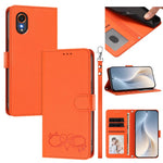 Custodia per telefono in ecopelle con chiusura magnetica e cinturino da polso, con motivo a cuoricini felici., For Galaxy M15 / F15 5G, For Galaxy XCover7