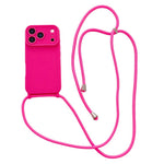 Ampia finestra per la fotocamera, fori integrati per il cordino, custodia per telefono con tracolla sottile, For iPhone 17e / 16e, For iPhone 17 Pro Max, For iPhone 17 Pro