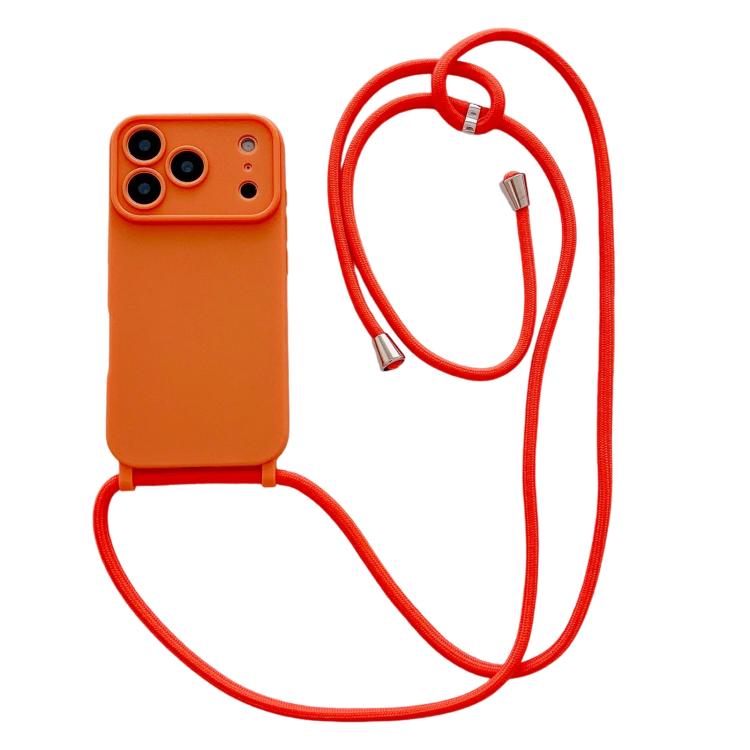Ampia finestra per la fotocamera, fori integrati per il cordino, custodia per telefono con tracolla sottile, For iPhone 17e / 16e, For iPhone 17 Pro Max, For iPhone 17 Pro