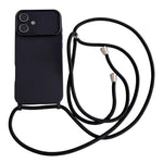 Ampia finestra per la fotocamera, fori integrati per il cordino, custodia per telefono con tracolla sottile, For iPhone 17, For iPhone 16 Pro Max, For iPhone 16 Pro