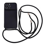 Ampia finestra per la fotocamera, fori integrati per il cordino, custodia per telefono con tracolla sottile, For iPhone 16, For iPhone 15 Pro Max, For iPhone 15 Pro