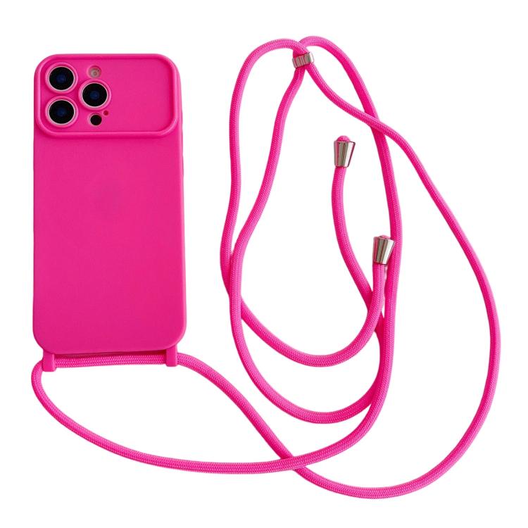 Ampia finestra per la fotocamera, fori integrati per il cordino, custodia per telefono con tracolla sottile, For iPhone 16, For iPhone 15 Pro Max, For iPhone 15 Pro