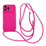 Ampia finestra per la fotocamera, fori integrati per il cordino, custodia per telefono con tracolla sottile, For iPhone 16, For iPhone 15 Pro Max, For iPhone 15 Pro