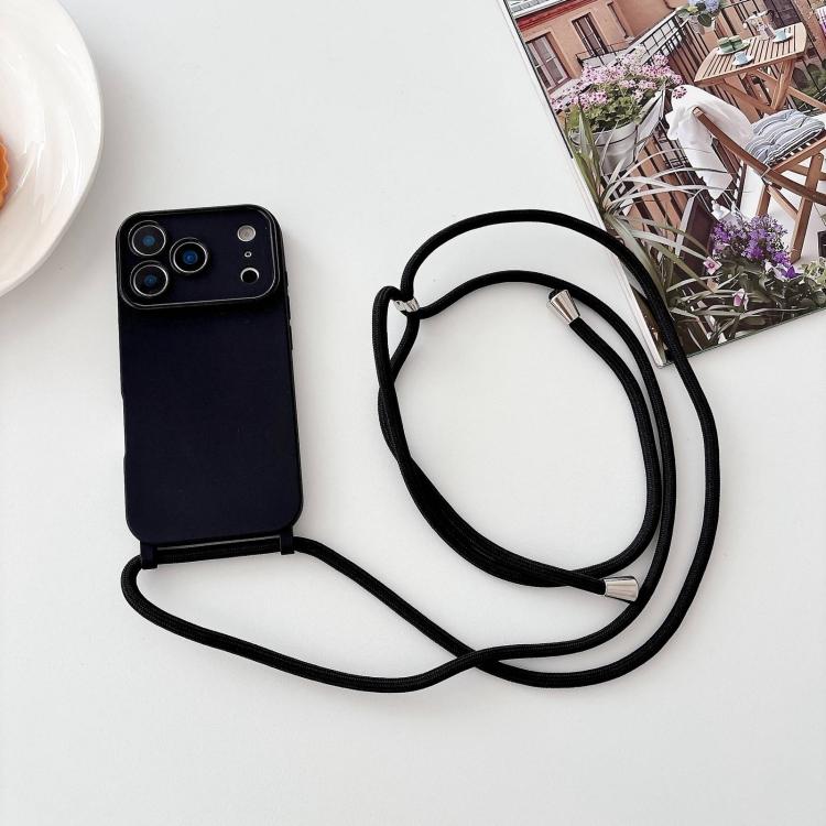 Ampia finestra per la fotocamera, fori integrati per il cordino, custodia per telefono con tracolla sottile, For iPhone 15, For iPhone 14, For iPhone 14 Pro