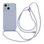 Ampia finestra per la fotocamera, fori integrati per il cordino, custodia per telefono con tracolla sottile, For iPhone 15, For iPhone 14, For iPhone 14 Pro