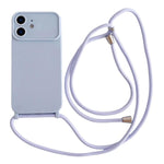 Ampia finestra per la fotocamera, fori integrati per il cordino, custodia per telefono con tracolla sottile, For iPhone 13, For iPhone 12, For iPhone 11