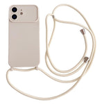 Ampia finestra per la fotocamera, fori integrati per il cordino, custodia per telefono con tracolla sottile, For iPhone 13, For iPhone 12, For iPhone 11