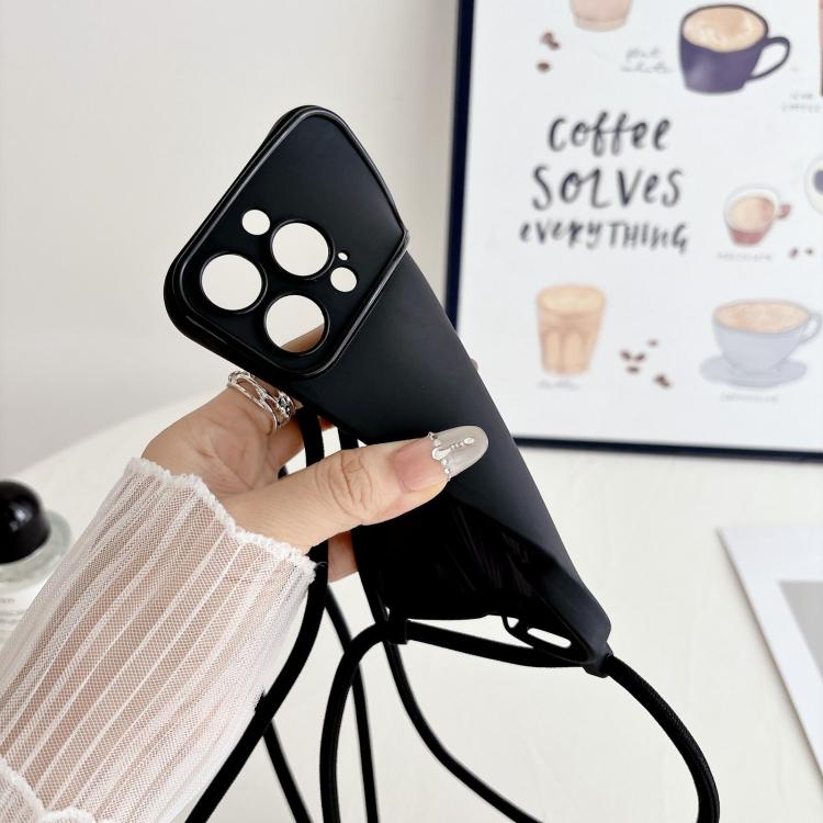 Ampia finestra per la fotocamera, fori integrati per il cordino, custodia per telefono con tracolla sottile, For iPhone 13, For iPhone 12, For iPhone 11