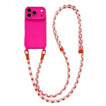 Ampia finestra per la fotocamera, fori integrati per il cordino, custodia per telefono con tracolla da 7 mm, For iPhone 17e / 16e, For iPhone 17 Pro Max, For iPhone 17 Pro