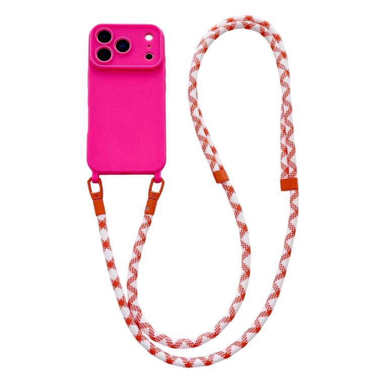 Ampia finestra per la fotocamera, fori integrati per il cordino, custodia per telefono con tracolla da 7 mm, For iPhone 17e / 16e, For iPhone 17 Pro Max, For iPhone 17 Pro