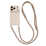 Ampia finestra per la fotocamera, fori integrati per il cordino, custodia per telefono con tracolla da 7 mm, For iPhone 17e / 16e, For iPhone 17 Pro Max, For iPhone 17 Pro