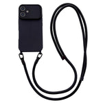 Ampia finestra per la fotocamera, fori integrati per il cordino, custodia per telefono con tracolla da 7 mm, For iPhone 17, For iPhone 16 Pro Max, For iPhone 16 Pro