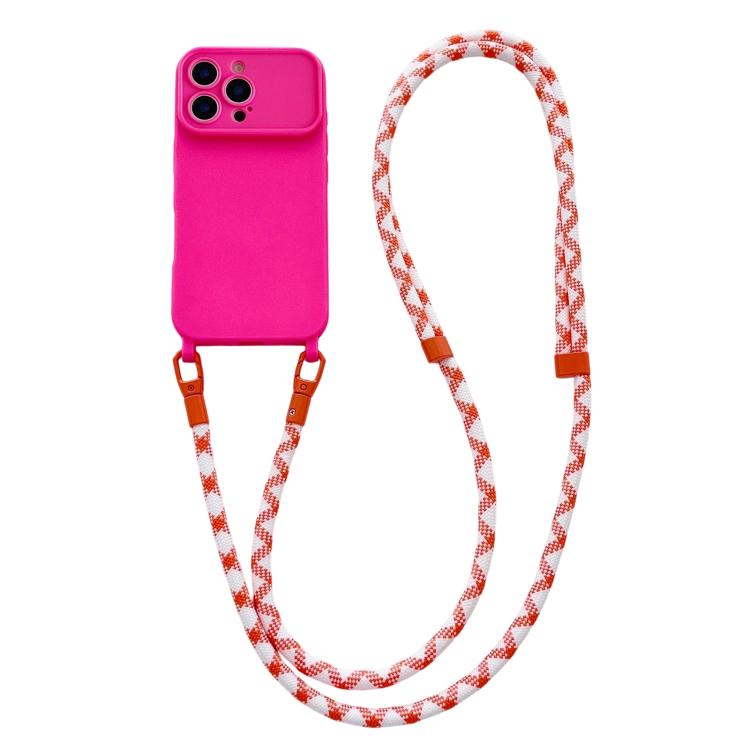 Ampia finestra per la fotocamera, fori integrati per il cordino, custodia per telefono con tracolla da 7 mm, For iPhone 17, For iPhone 16 Pro Max, For iPhone 16 Pro