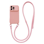 Ampia finestra per la fotocamera, fori integrati per il cordino, custodia per telefono con tracolla da 7 mm, For iPhone 17, For iPhone 16 Pro Max, For iPhone 16 Pro