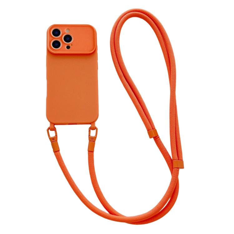 Ampia finestra per la fotocamera, fori integrati per il cordino, custodia per telefono con tracolla da 7 mm, For iPhone 17, For iPhone 16 Pro Max, For iPhone 16 Pro
