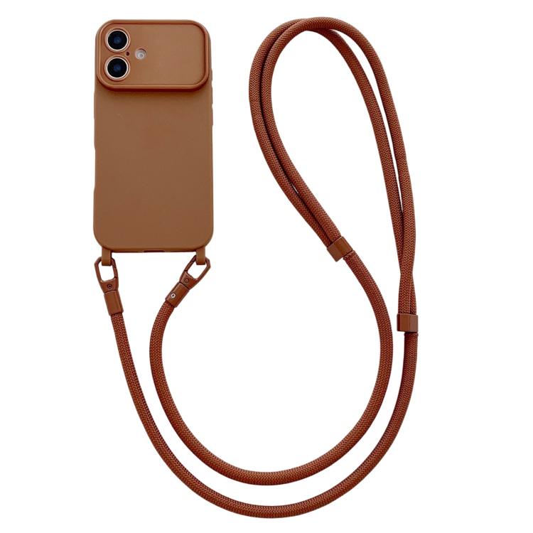 Ampia finestra per la fotocamera, fori integrati per il cordino, custodia per telefono con tracolla da 7 mm, For iPhone 16, For iPhone 15 Pro Max, For iPhone 15 Pro