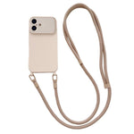 Ampia finestra per la fotocamera, fori integrati per il cordino, custodia per telefono con tracolla da 7 mm, For iPhone 16, For iPhone 15 Pro Max, For iPhone 15 Pro