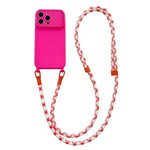 Ampia finestra per la fotocamera, fori integrati per il cordino, custodia per telefono con tracolla da 7 mm, For iPhone 16, For iPhone 15 Pro Max, For iPhone 15 Pro