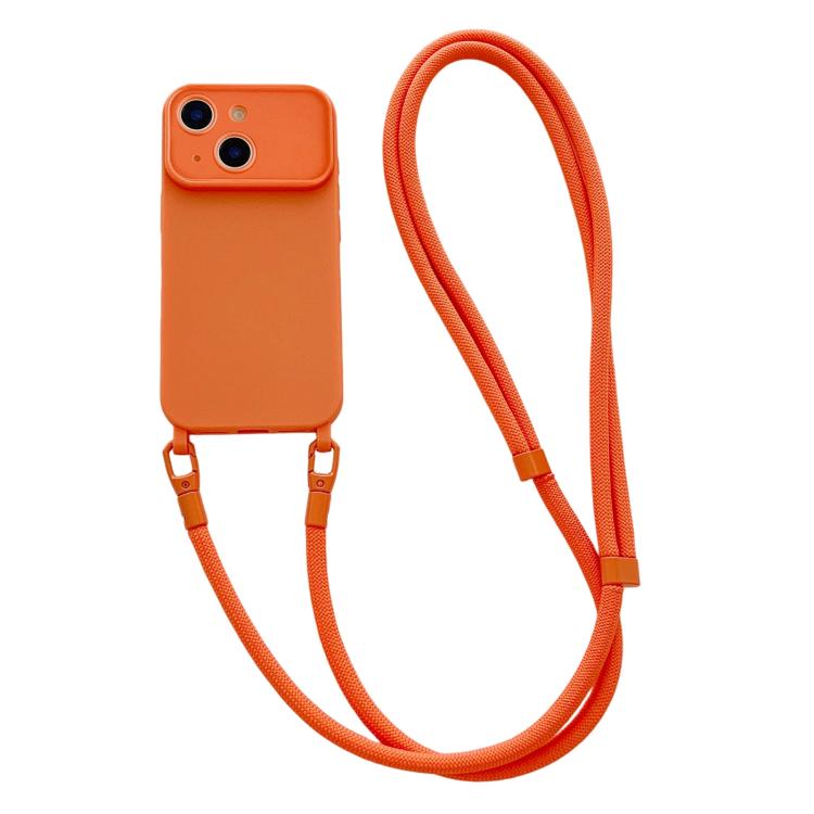 Ampia finestra per la fotocamera, fori integrati per il cordino, custodia per telefono con tracolla da 7 mm, For iPhone 15, For iPhone 14, For iPhone 14 Pro