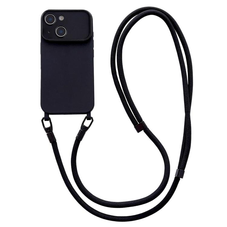 Ampia finestra per la fotocamera, fori integrati per il cordino, custodia per telefono con tracolla da 7 mm, For iPhone 13, For iPhone 12, For iPhone 11