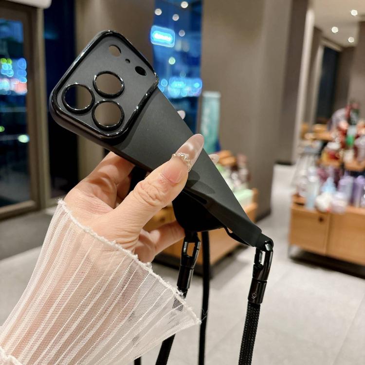 Ampia finestra per la fotocamera, fori integrati per il cordino, custodia per telefono con tracolla da 7 mm, For iPhone 17e / 16e, For iPhone 17 Pro Max, For iPhone 17 Pro