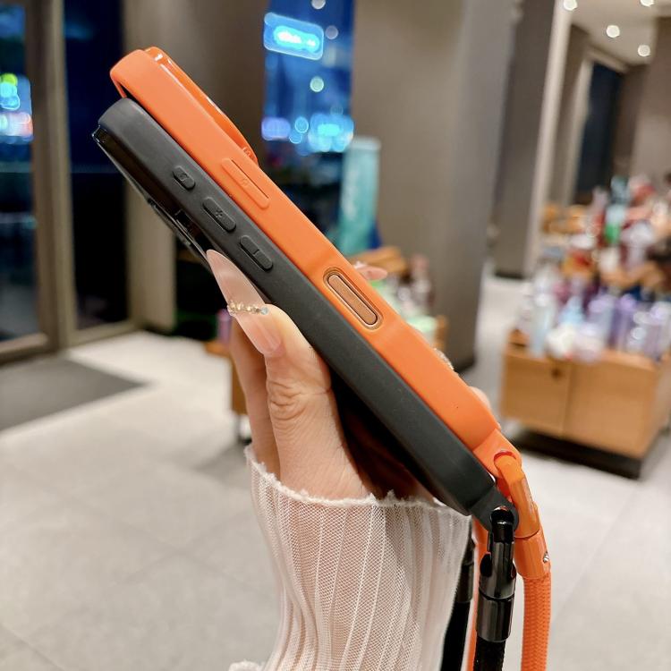 Ampia finestra per la fotocamera, fori integrati per il cordino, custodia per telefono con tracolla da 7 mm, For iPhone 17e / 16e, For iPhone 17 Pro Max, For iPhone 17 Pro