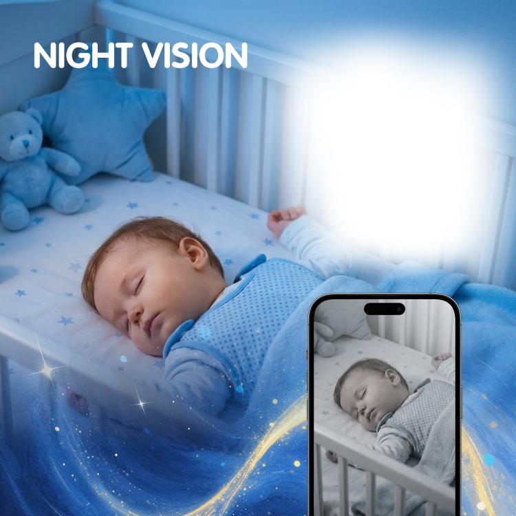 Baby Monitor V1 4MP con design a fiore e plug EU/US
