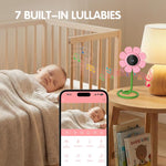 V1 Flower Shaped 4MP Baby Monitor Care Camera, EU Plug, US Plug