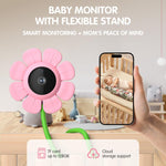 Baby Monitor V1 4MP con design a fiore e plug EU/US