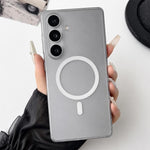 Custodia magnetica per PC con sfumatura effetto nebbia ghiacciata, For Galaxy S25 5G, For Galaxy S25+ 5G, For Galaxy S25 Ultra 5G, For Galaxy S24 FE 5G