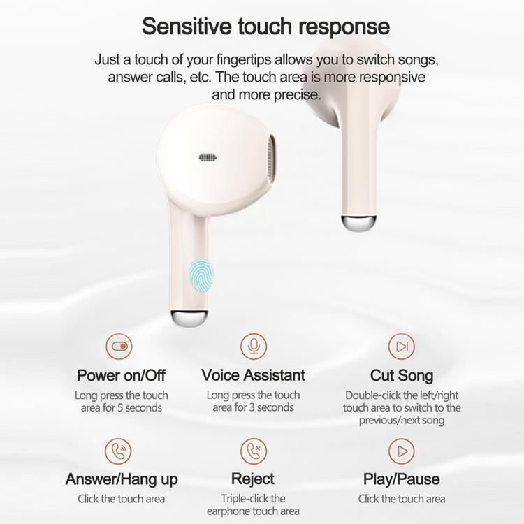 Auricolari Bluetooth semi-in-ear wireless Lenovo TA120 TWS con riduzione del rumore AI., TA120
