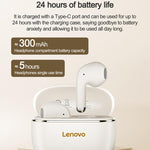 Auricolari Bluetooth semi-in-ear wireless Lenovo TA120 TWS con riduzione del rumore AI., TA120