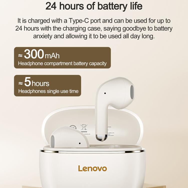 Auricolari Bluetooth semi-in-ear wireless Lenovo TA120 TWS con riduzione del rumore AI., TA120