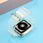 Cinturino di ricambio integrato in TPU trasparente, For Apple Watch Series 8&7 41mm / SE 2&6&SE&5&4 40mm / 3&2&1 38mm, For Apple Watch Series 7 41mm / 6 & SE & 5 & 4 40mm / 3 & 2 & 1 38mm                                                                 ...