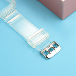 Cinturino di ricambio integrato in TPU trasparente, For Apple Watch Series 8&7 41mm / SE 2&6&SE&5&4 40mm / 3&2&1 38mm, For Apple Watch Series 7 41mm / 6 & SE & 5 & 4 40mm / 3 & 2 & 1 38mm                                                                 ...