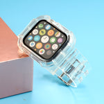 Cinturino di ricambio integrato in TPU trasparente, For Apple Watch Series 8&7 41mm / SE 2&6&SE&5&4 40mm / 3&2&1 38mm, For Apple Watch Series 7 41mm / 6 & SE & 5 & 4 40mm / 3 & 2 & 1 38mm                                                                 ...