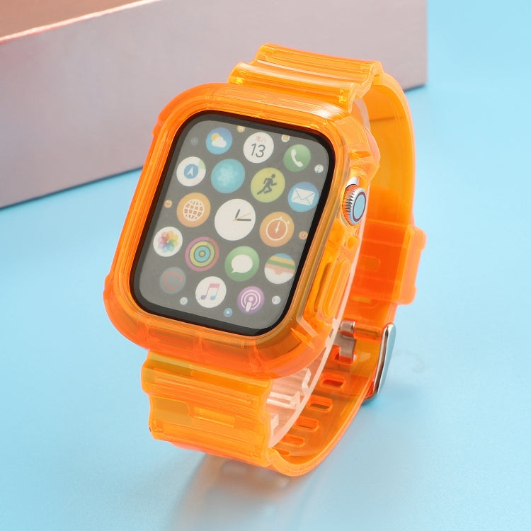 Cinturino di ricambio integrato in TPU trasparente, For Apple Watch Series 8&7 41mm / SE 2&6&SE&5&4 40mm / 3&2&1 38mm, For Apple Watch Series 7 41mm / 6 & SE & 5 & 4 40mm / 3 & 2 & 1 38mm                                                                 ...