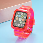 Cinturino di ricambio integrato in TPU trasparente, For Apple Watch Series 8&7 41mm / SE 2&6&SE&5&4 40mm / 3&2&1 38mm, For Apple Watch Series 7 41mm / 6 & SE & 5 & 4 40mm / 3 & 2 & 1 38mm                                                                 ...