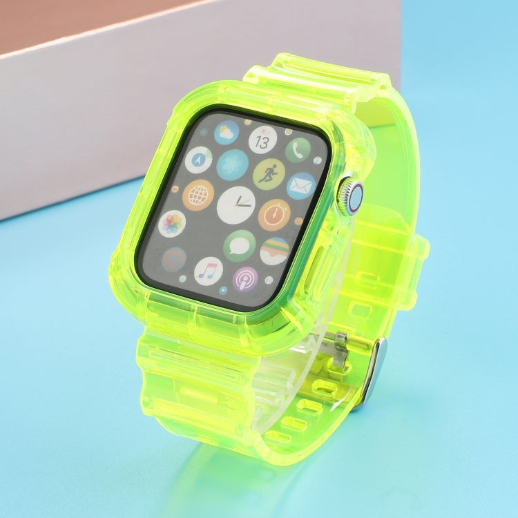 Cinturino di ricambio integrato in TPU trasparente, For Apple Watch Series 8&7 41mm / SE 2&6&SE&5&4 40mm / 3&2&1 38mm, For Apple Watch Series 7 41mm / 6 & SE & 5 & 4 40mm / 3 & 2 & 1 38mm                                                                 ...