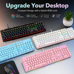 Tastiera meccanica USB cablata SHIPADOO HJK901-10 con retroilluminazione RGB