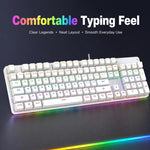 Tastiera meccanica USB cablata SHIPADOO HJK901-10 con retroilluminazione RGB