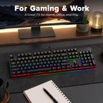 Tastiera meccanica USB cablata SHIPADOO HJK901-10 con retroilluminazione RGB