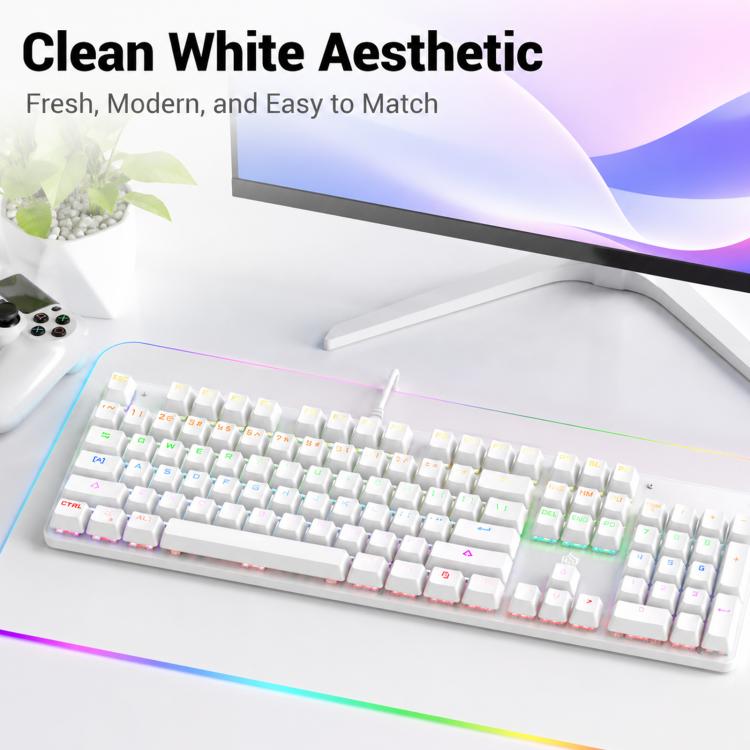 Tastiera meccanica USB cablata SHIPADOO HJK901-10 con retroilluminazione RGB