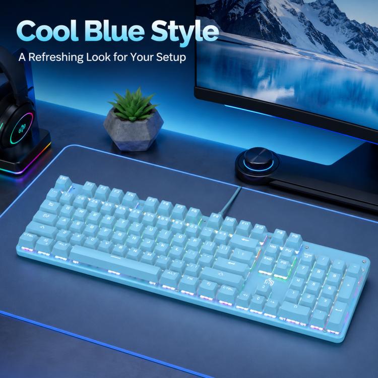 Tastiera meccanica USB cablata SHIPADOO HJK901-10 con retroilluminazione RGB