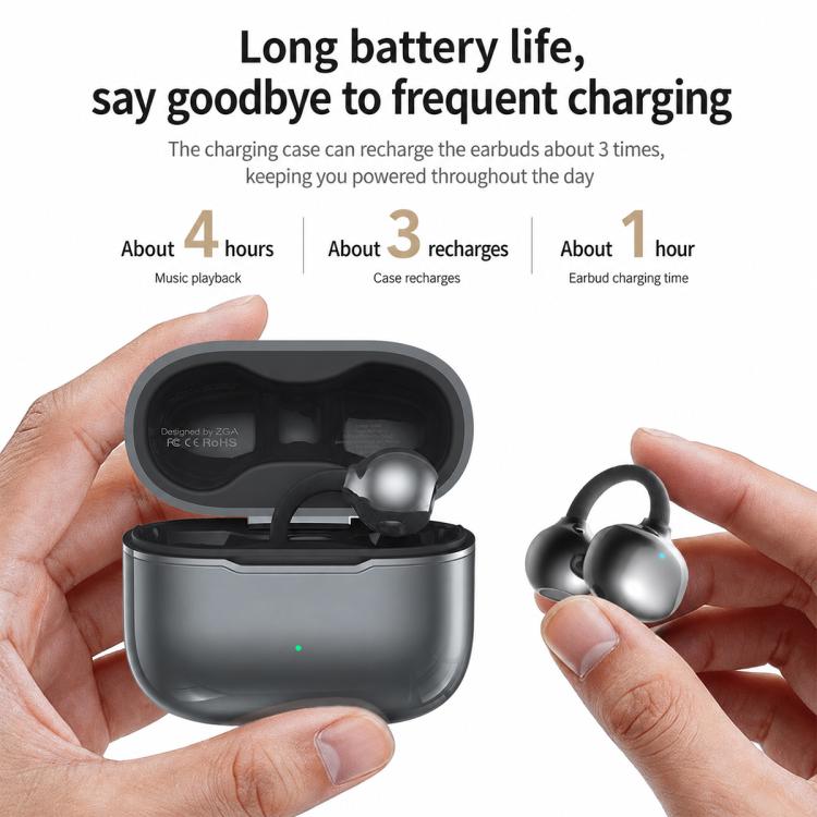 Auricolari wireless Bluetooth ZGA GS29 Free Music 2 con clip auricolare.