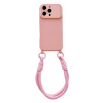 Ampia finestra per la fotocamera, fori integrati per il cordino, custodia per telefono con cinturino da polso, For iPhone 17, For iPhone 16 Pro Max, For iPhone 16 Pro