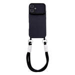 Ampia finestra per la fotocamera, fori integrati per il cordino, custodia per telefono con cinturino da polso, For iPhone 16, For iPhone 15 Pro Max, For iPhone 15 Pro