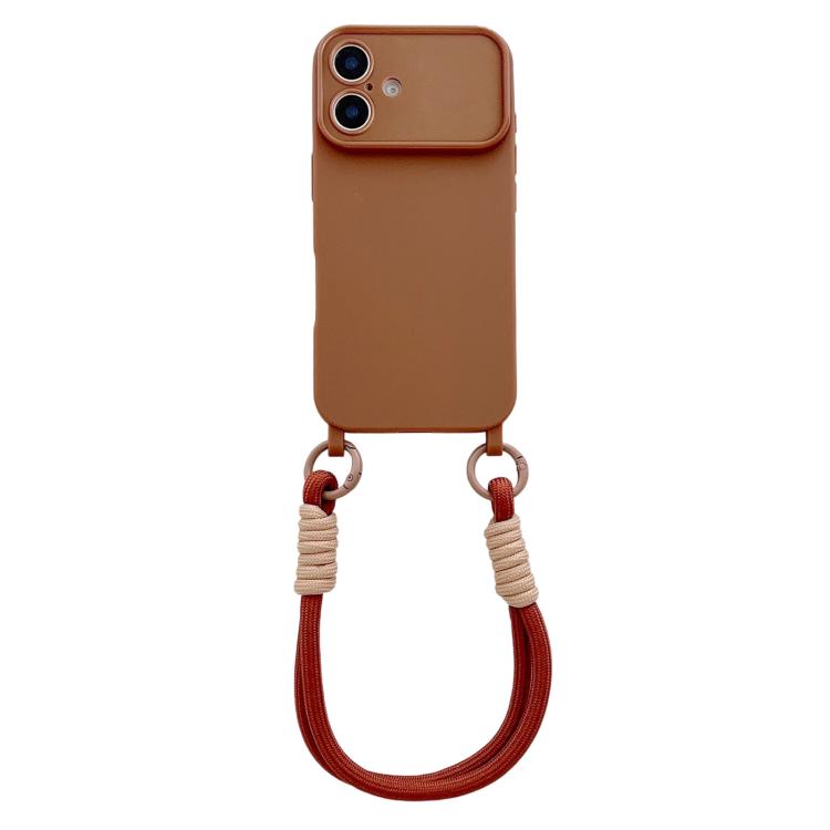 Ampia finestra per la fotocamera, fori integrati per il cordino, custodia per telefono con cinturino da polso, For iPhone 16, For iPhone 15 Pro Max, For iPhone 15 Pro