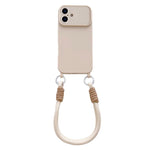 Ampia finestra per la fotocamera, fori integrati per il cordino, custodia per telefono con cinturino da polso, For iPhone 16, For iPhone 15 Pro Max, For iPhone 15 Pro